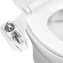 LUXE Bidet NEO 320 Plus - Patented Bidet Attachment for Toilet Seat, Innovative Hinges to Clean, Slide-in Install, Advanced 360 Self-Clean, Warm, Dual Nozzles, Feminine & Rear Wash (Chrome)