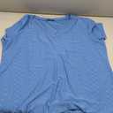 OFEEFAN V Neck T Shirts for Women Short Sleeve Casual Tops Workout Trendy V Neck Cute Shirts 2026 Teacher Outfits for Women Clothing Summer Blue, XL
