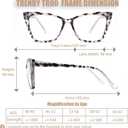 Trendy Premium Reading Glasses for Women Oprah Style Computer Readers Anti Blue Light with TR90 Unbreakable Frame (2007 Black + Tortoise)