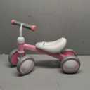 COOLBEBE Baby Balance Bike for 1 Year Old Boys Girls Gift, 2 Year Old Toddler Balance Bike with 4 Silent Wheels, One Year Old Birthday Gift Children for 12M-36M Pre-School (Pink)