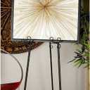 Deco 79 Metal Scroll Extra Large Free Standing Adjustable Display Stand Easel with Chain Support, 23" x 1" x 66", Black