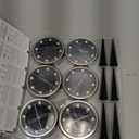 inkgear 6 Pack Solar Ground Lights Outdoor, 8 LED Mini Flat Solar Disc Lights, IP65 Waterproof Pathway Lights Solar Powered, Landscape Lighting for Garden Walkway Driveway Yard Lawn,Cool White