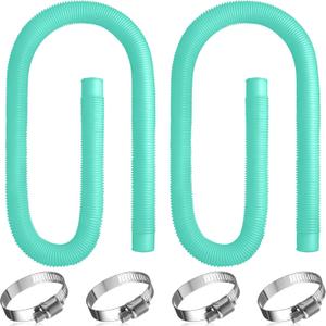 Saintrygo 2 Sets Replacement Pool Hose for Above Ground Pools 1.5 x 4.9ft Long Pool Filter Pump Hoses Replacement Swimming Pool Hose Upgraded Pool Skimmer Hose Compatible with 10531to 25016(Lake Blue)