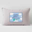 Toddler Pillow with Microfiber Pillowcase - 13x18 Small Kids Pillow for Sleeping, Travel, Nursery & Toddler Bed - Soft & Fluffy - Ideal for Crib & Cot - Machine Washable - Ages 2 and Up - Light Grey