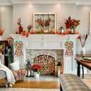 Large Fall Bows for Wreath, Thanksgiving Wreath Bows Green Natural Burlap Bow Autumn Maple Leafs Football Craft Bow Holiday Farmhouse Tree Bows for Front Door Fall Thanksgiving Decorations