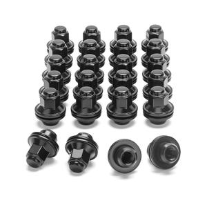 M14x1.5 Lug Nuts for Toyota Tacoma Tundra, 24pcs One Piece 14x1.5 Black Lug Nuts 13/16" Hex Fit for Toyota 4Runner Sequoia 6 Lug Wheels, Part No 90942-A1007 90942-01121