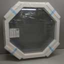 23.5"x23.5" Vinyl Octagon Window,Low-E Glass with Argon Gas,Double-Pane Insulated Tempered Clear Glass Octagon Fixed Window and Picture Window (No Grids)