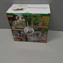 Clear Window Bird Feeder with 4 Strong Suction Cups & Decorative Lawn Top - Ideal for Garden/Yard Decor, Elderly & Kids Bird Watching, Unique Gift for Nature Lovers (Transparent&Green)