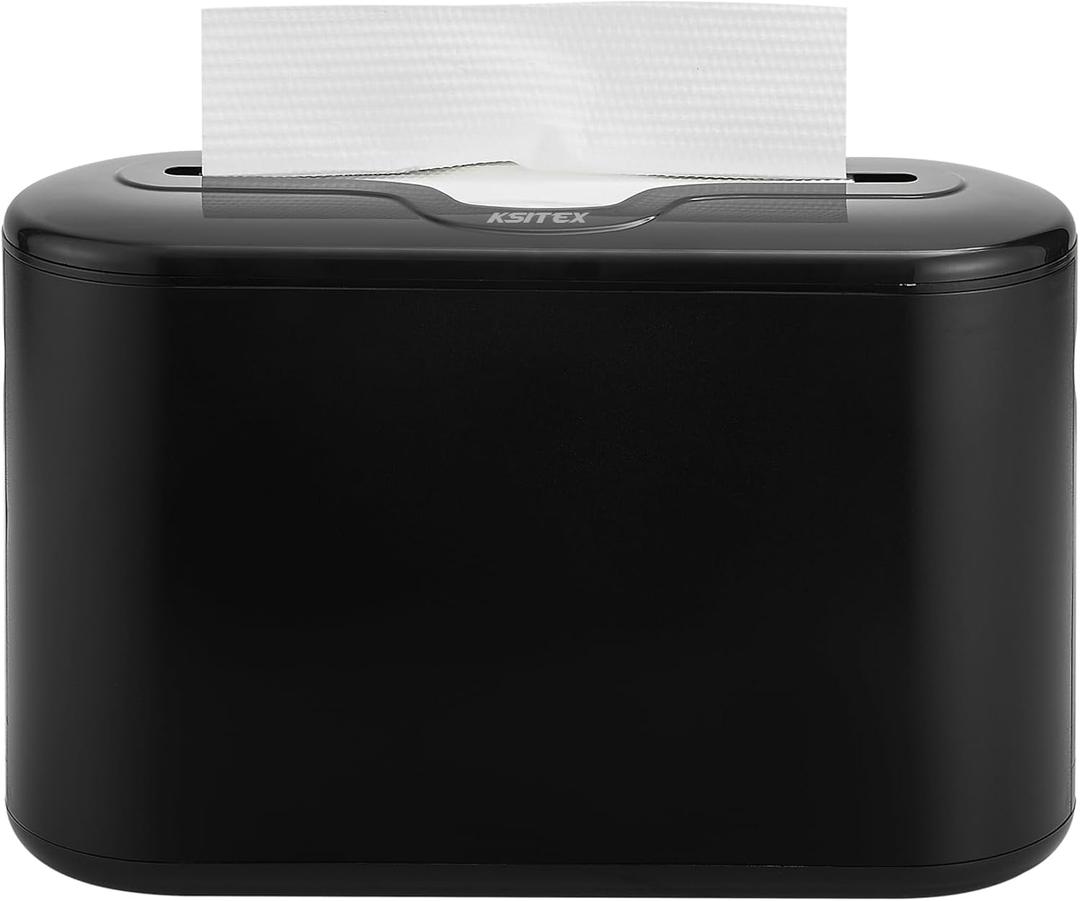 Countertop Paper Towel Holder, Commercial Paper Towel Dispenser, Multifold Trifold Z-Fold Paper Towel Holder, Napkin Holder Dispenser, Hand Towel Dispenser for Home Kitchen Restaurant (Ks-5857-black)