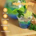 PrettyCare 9 oz Clear Disposable Cups, 200 Pack Clear Plastic Cups, Bulk Heavy-Duty Fruit Punch Cups, Party Supplies for Cold Beverages, Cocktails, Smoothies, Wine, and Desserts