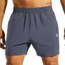 Nepest Men's 5 Athletic Running Shorts with Pockets, Lightweight Quick Dry Gym Workout Training No Liner Shorts (XL)