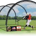 ORIENGEAR Baseball Batting Cage for Backyard, 20 x 13 x 9 ft, Fully Enclosed Hitting Cage, Baseball and Softball Training Cages, Backyard Hitting and Pitching Practice Net with Frame, 1.25" Mesh