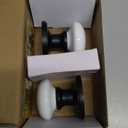 parro White Door Knobs, White Porcelain Door Knob, Ceramic Interior Door Handles, Black Door Levers for Closet