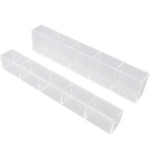 WALFRONT Acrylic Straw Holder Organizer, Space Saving Double Sided Adhesive Storage for Kitchen Counter and Restaurant, Holds 15lbs High Capacity Transparent Dispenser