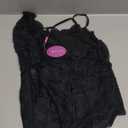 Floral Lace Cami & Cheeky Satin Short Black 1X/2X