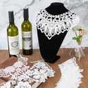 DICOSMETIC 8 Styles White Lace Collar Polyester Embroidered Lace Collar Set 8.58-11.42x11.61-19.88x0.04-0.06 Inch Hollow Out Floral Collars Clothes Trim for DIY Wedding Dress Costum Sewing Crafts