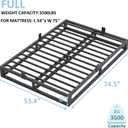Bilily 6 Inch Full Size Bed Frame with Steel Slat Support, Low Profile Full Metal Platform Bed Frame Support Mattress Foundation, Heavy Duty,No Box Spring Needed,Easy Assembly,Noise Free