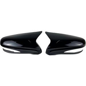 Rear View Side Mirror Cover Door Side Mirror Cover Cap w/Signal Light Compatible with LEXUS IS ES 2006-2012 Left and Right Side (Glossy Black)