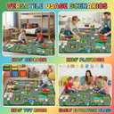 HBUFBUQ Car Rug 3x5 - Kids Playmat Rug - Educational Town City Map Carpet