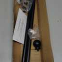 Black Curtain Rods for Windows 36"- 48", Decorative Drapery Rod Adjustable by Splicing, 5/8 inch Small Curtain Rod for Bedroom, Living Room, Kitchen and Outdoors