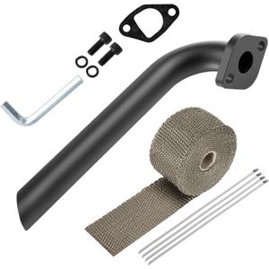 SOFO Mini Bike Exhaust Pipe Header - for Predator 212cc 224cc 196cc Fit for Baja Warrior Coleman BT200X CT200U-EX for Honda GX160 GX200 6.5HP Engines Go Kart ATV Performance Parts w/Heat Shield Tape