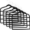 PRETYZOOM 5pcs Multi-Layer Pants Hanger Rack Space Saver Hangers for Pants Black Home Clip