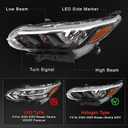 LH Halogen Headlight W/o Bulbs Compatible with 2024 2025 Nissan Sentra S/SV, Headlamp Assembly Replace NI2502302 26060-6LY0A 260606LY0A (Left Driver Side)