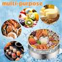 2 Sets Chilled Serving Tray for Parties 10" Shrimp Cocktail Serving Dish with Ice Tray Stainless Steel Round Iced Cooling Platter with Dip Compartment for Oysters Crawfish Fruits Seafood