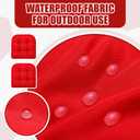 Barydat 3 Pack Wicker Furniture Cushions Waterproof Outdoor/Indoor Tufted Wicker Chair Cushions 1 Loveseat and 2 U-Shape Rattan Chairs for Patio Furniture, Rattan Love Seat, Bench(Red), 19 X 44 X 4, 19 X 19 X 4