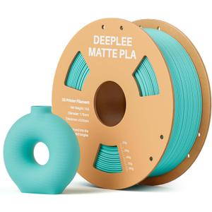 Matte PLA Filament 1.75mm, 3D Printer Filament Dimensional Accuracy +/- 0.02mm, No Clogging, Higher Toughness, Cardboard Spool 3D Filament, 1kg Teal Green