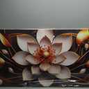 Large Canvas Wall Art Gold and White Flower Picture Wall Decor for Living Room Office Bedroom Decor Wall Painting framed wall art Modern Artwork Decorative Painting Wall Art Ready to Hang 24 x48IN 