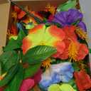 Hotop 12 Pcs Hawaiian Flower Bouquet for Tables Faux Hibiscus Flowers Bouquet Artificial Fake Tropical Flowers for Luau Summer Themed Party Favors Home Office Garden Decoration Supplies