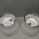 Fluffydream Elevated Dog Bowls, Prevention of Vertebrae Disease, Non-Slip With Stainless Steel Bowl, High Capacity Food Bowls (SnowWhite, M (540ML / 2 Cups))