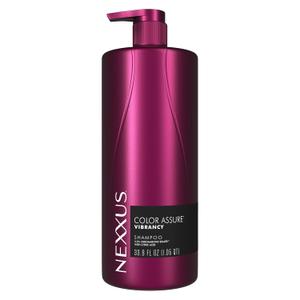 Nexxus Color Assure Sulfate-Free Shampoo with ProteinFusion For Color-Treated Hair for Enhanced Color Vibrancy, Silicone Free Shampoo with Pump 33.8 oz