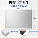 36 x 24 in 430 Stainless Steel Sheet Metal 24GA #4 Brushed Finish
