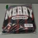 Christmas Plaid Blouses Women Xmas Santa Long Sleeve Shirt Checked Cute Christmas Collared Button Down Tops (Large, Red Black Merry)