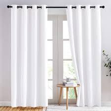 NICETOWN Bedroom Window Blackout Curtain Panel - Thermal Insulated Blackout Drape/Drapery for Loft, Guestroom (White, 2 Panel, 80 x 84 inch) 