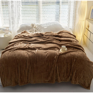 Generic
Breathable Throw Blanket for Couch, Lightweight Warm Blanket, Cozy Fluffy Faux Rabbit Fur Striped Throw Blanket for Sofa Chair Bed Living Room(Brown,180x200cm)