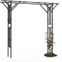 Supersize Flattop Garden Arch for Wedding - 106" L x 106" H Garden Arch Trellis for Climbing Plants Outdoor, 106" * 106" * 20"