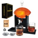 Football Whiskey Decanter Set with Glasses Spout Football Chiller,47oz Whiskey Decanter Sets for Men,Tequila Liquor Decanters for Alcohol Bourbon Gifts for Men Gifts for Dad Boyfriend Him Husband