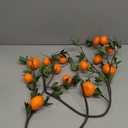 Woration 3PCS Artificial Orange Tree Branches Fake Fruit Tangerine Plants Twig Picks for Home Decor Office Wedding Window Props 37.4 Inch
