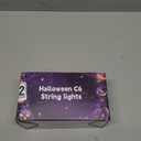 WATERGLIDE Halloween C6 String Lights, 33ft 100 LED Black Wire Fairy Lights with 29V Safe Adaptor, 8 Lighting Mode, Waterproof for Indoor Outdoor Patio Xmas Tree Party Decor, Purple