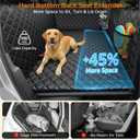 URPOWER Back Seat Extender for Dogs, Large Hard Bottom Dog Car Seat Cover