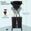 Portable Shampoo Bowl with Electric Pump (Pack of 1) | Adjustable Basin Height, Dual-Bucket Design with Drain Hoses | Home & Barber Use |