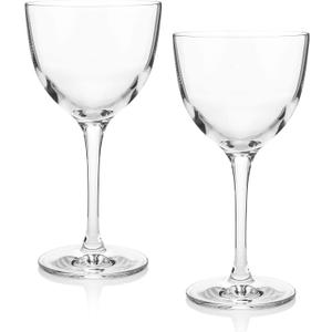 HISTORY COMPANY The Original Nick & Nora Crystal Coupette-Style Glass  Iconic 2-Piece Set of Vintage-Inspired Barware for Craft Cocktails (Gift Box Collection)