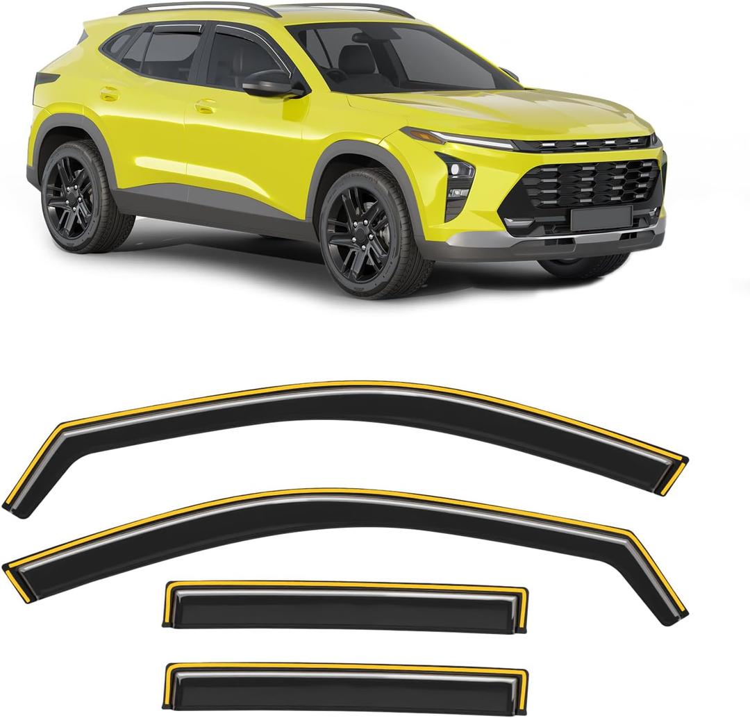 in-Channel Window Rain Guard for Chevy Trax 2024 2025 2026 Rain Guards Side Window Visors Low Profile Vent Visor Extra Durable Window Deflectors Vent Shades