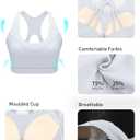 2 x RUNNING GIRL High Impact Sports Bras for Women, High Support Running Adjustable Sports Bra Molded Cup Strappy Sports Bras (Gray, S)