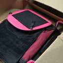 Large Pet Carrier with Wheels, Foldable Rolling Dog Carrier with Big Pocket, Cat Rolling Bag 21"x13"x13" for 2 Cats &Dogs, for Travel, Outdoor, Vet Visits, Camping, Indoor.Pink. (Not for Airline)