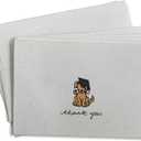 Grad Dog Graduation Thank You Cards - 24 Greeting Cards with Envelopes - Hand-Drawn Notes Eco-Friendly Premium Textured For Graduates and Students