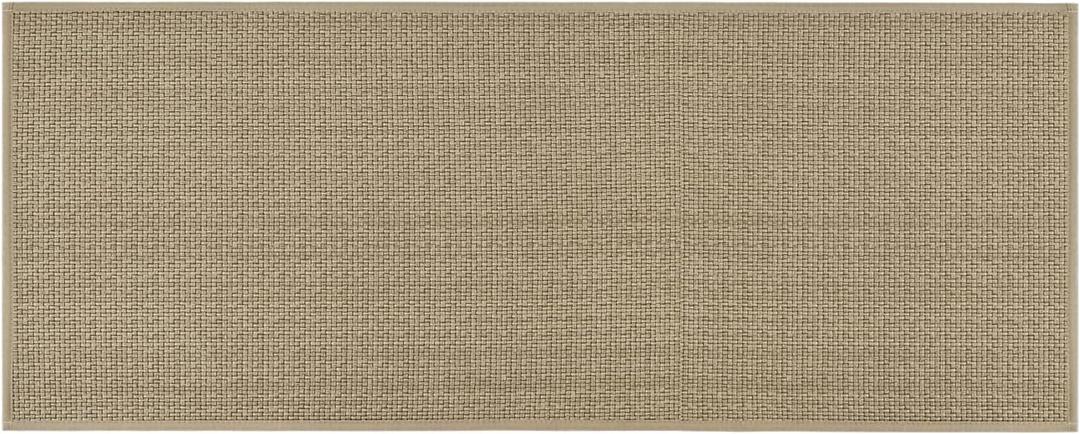 Artoid Mode Washable Non Slip Rubber Backing Kitchen Rugs Doormat, Absorbent Kitchen Floor Mats Front of Sink Kitchen Mats for Floor Home Decor 24x60 Inch (Linen)